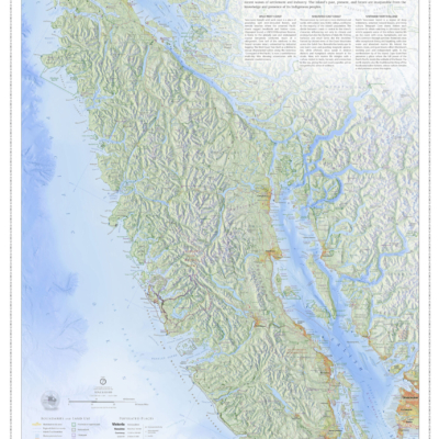 2025 CaGIS Map Design Competition, Winner, Professional Map Competition (Reference): The Essential Geography of Vancouver Island by Jeff Clark (Clark Geomatics)