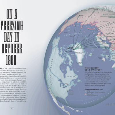 2025 CaGIS Map Design Competition, Honorable Mention, Professional Map Competition (Reference): The Coldest Cold War Post by Matthew W. Chwastyk (National Geographic Magazine)