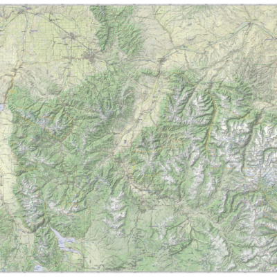 2025 CaGIS Map Design Competition, Honorable Mention, Professional Map Competition (Reference): South Central Montana by Will Robertson (Basin and Range Mapping)