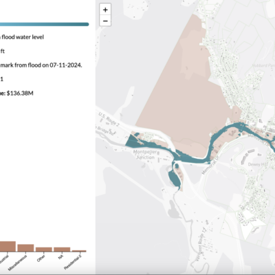 2025 CaGIS Map Design Competition, Winner, Student Map Competition (David Woodward Digital Map Award): Montpelier Flood Alert 2024 by Montpelier Flood Alert 2024
