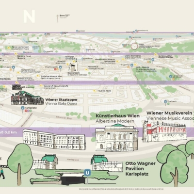 2025 CaGIS Map Design Competition, Winner, Student Map Competition (Arthur Robinson Print Map Award): Wien 360 (Vienna 360) by Juliette Bricker, University of Twente